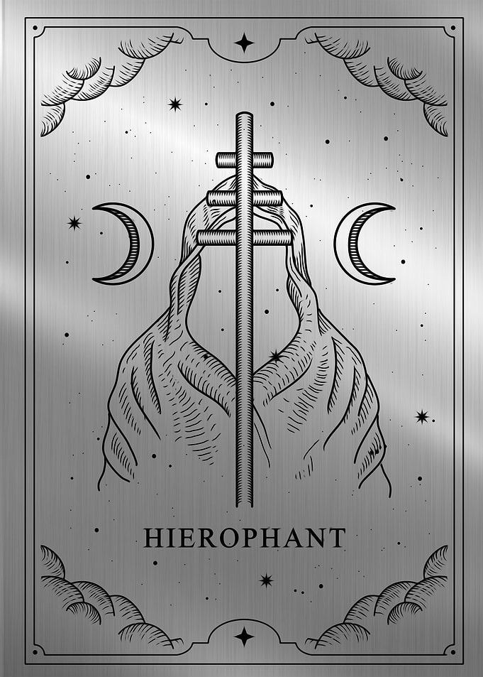 The hierophant tarot card