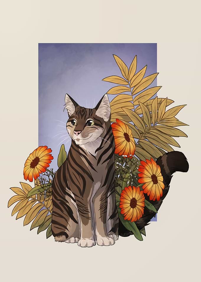 Floral Cat