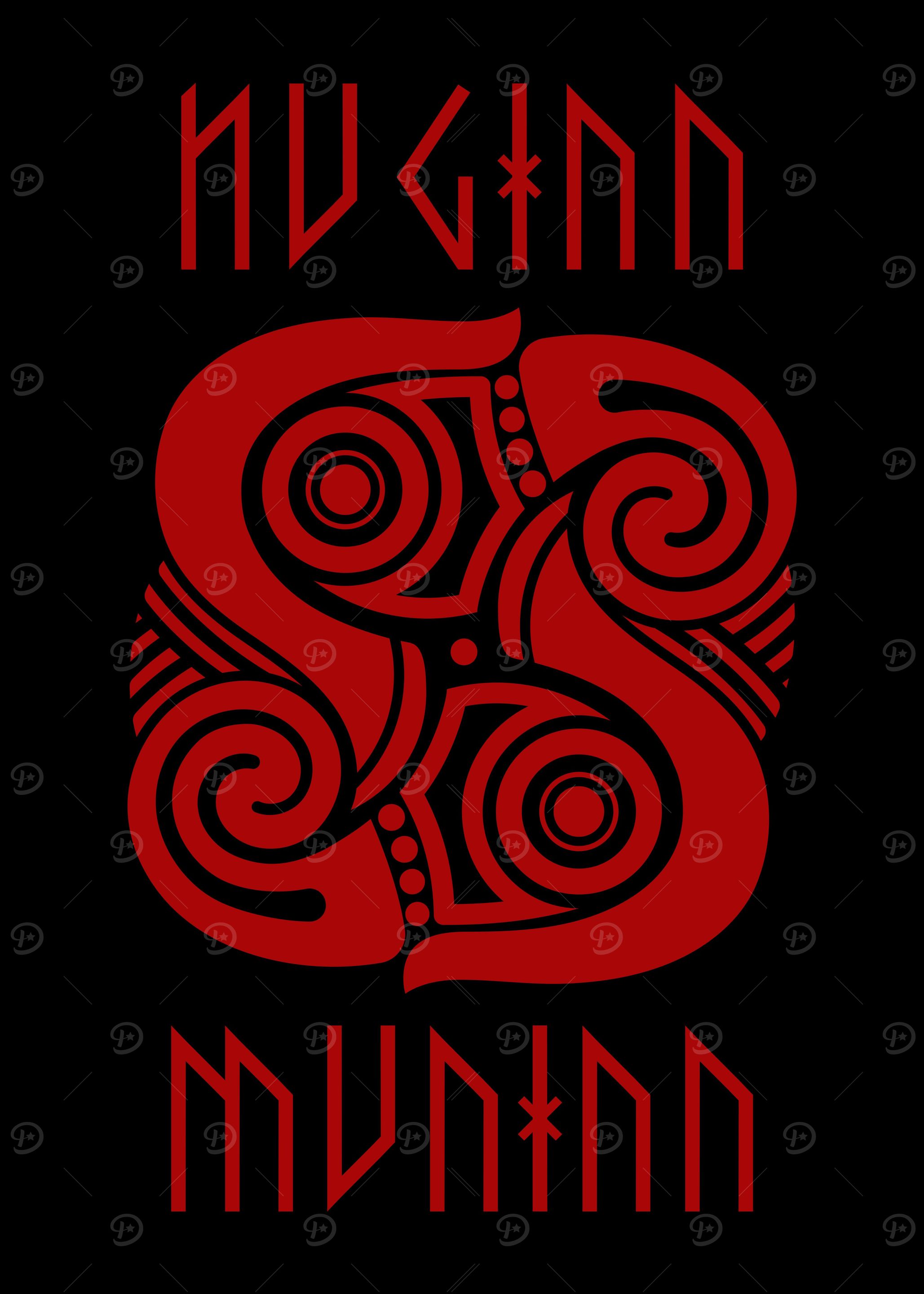 Raven Odin Huginn Muninn