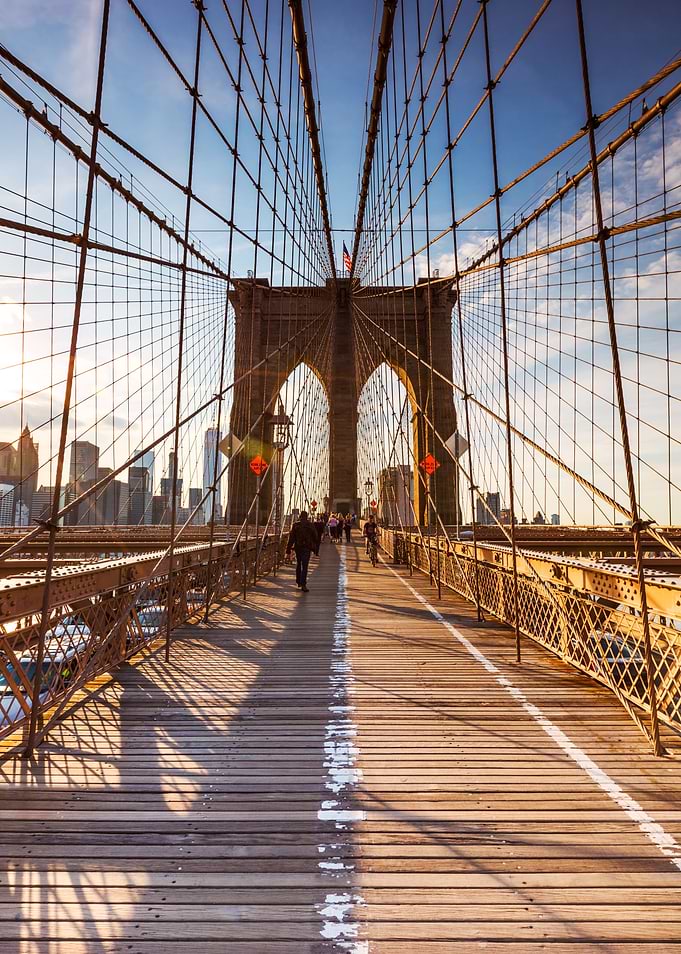 Brooklyn bridge at sunset