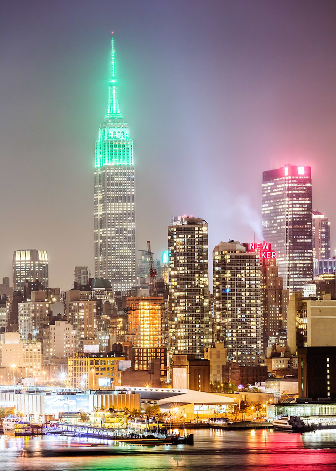 Manhattan skyline at night