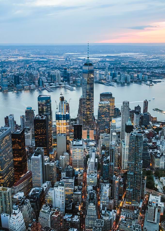 New York skyline aerial