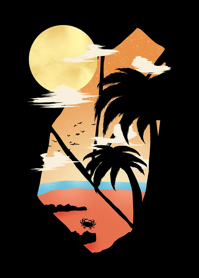 Beach at sunset