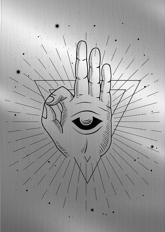 Meditation hand tarot