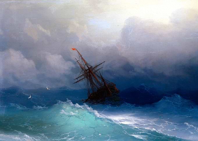 Ship on Stormy Seas