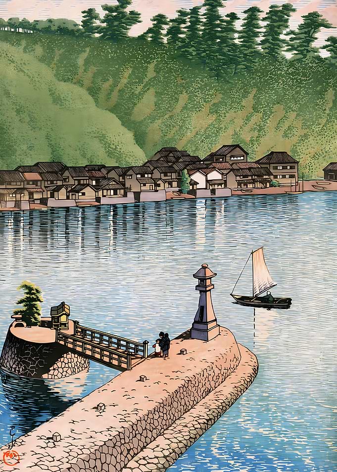 Ukiyo e Izumo Lake