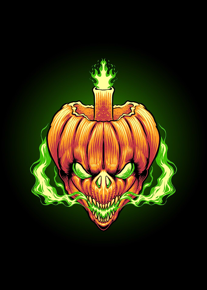 The jack o lantern head