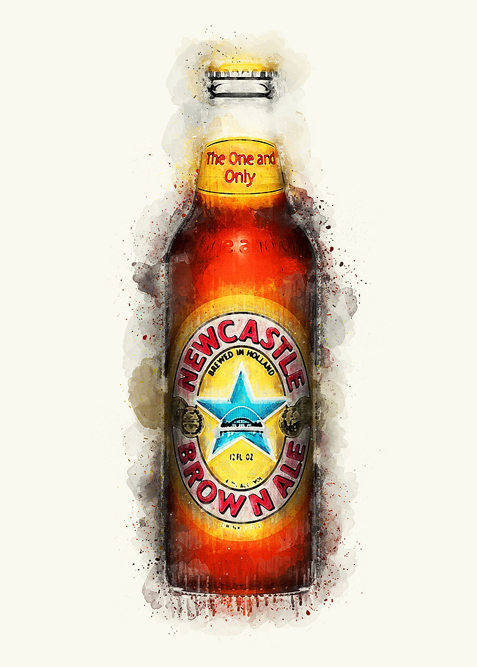 Vintage Beer Watercolor