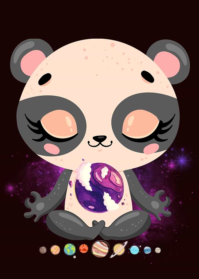 Cute Panda Universe Yoga