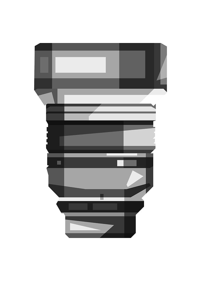 grayscale Camera Lens Art