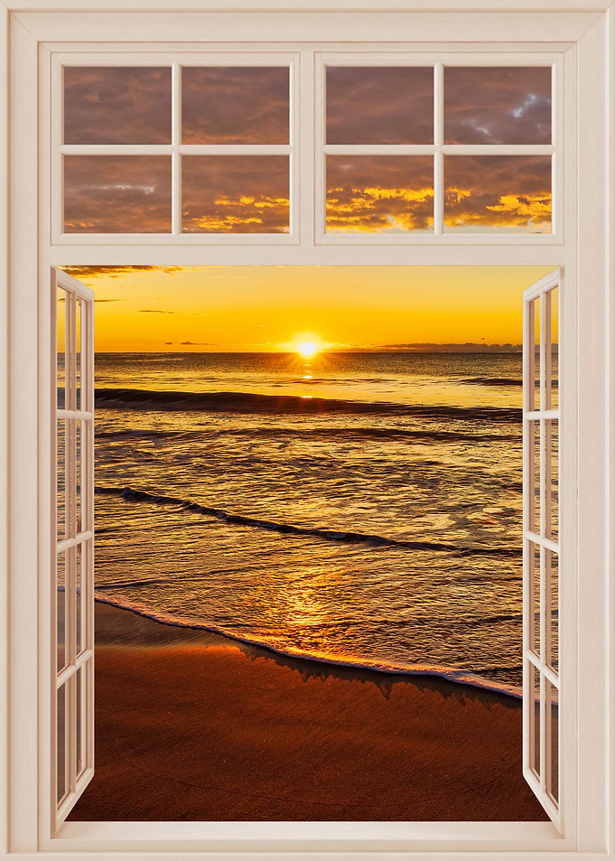 window open view sea