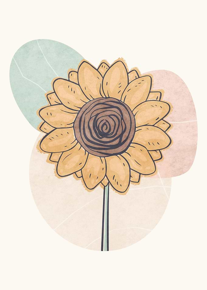Bohemian Sunflower Pastel