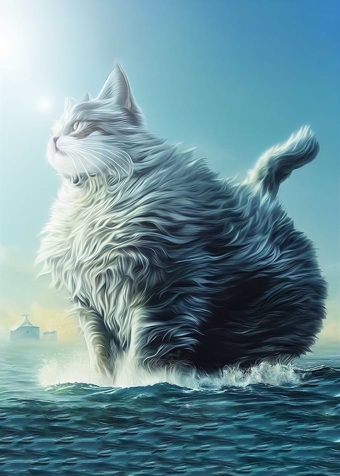 Funny Fat Cat