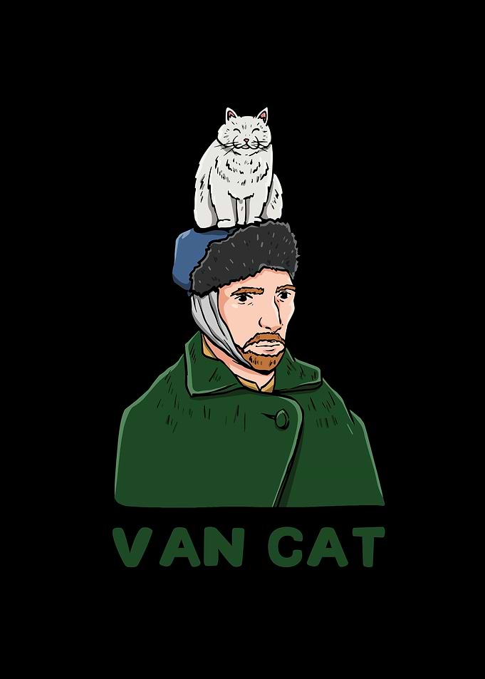 Artsy Cat Van Gogh Cat