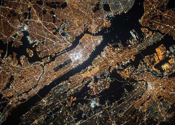 New York Map From Space