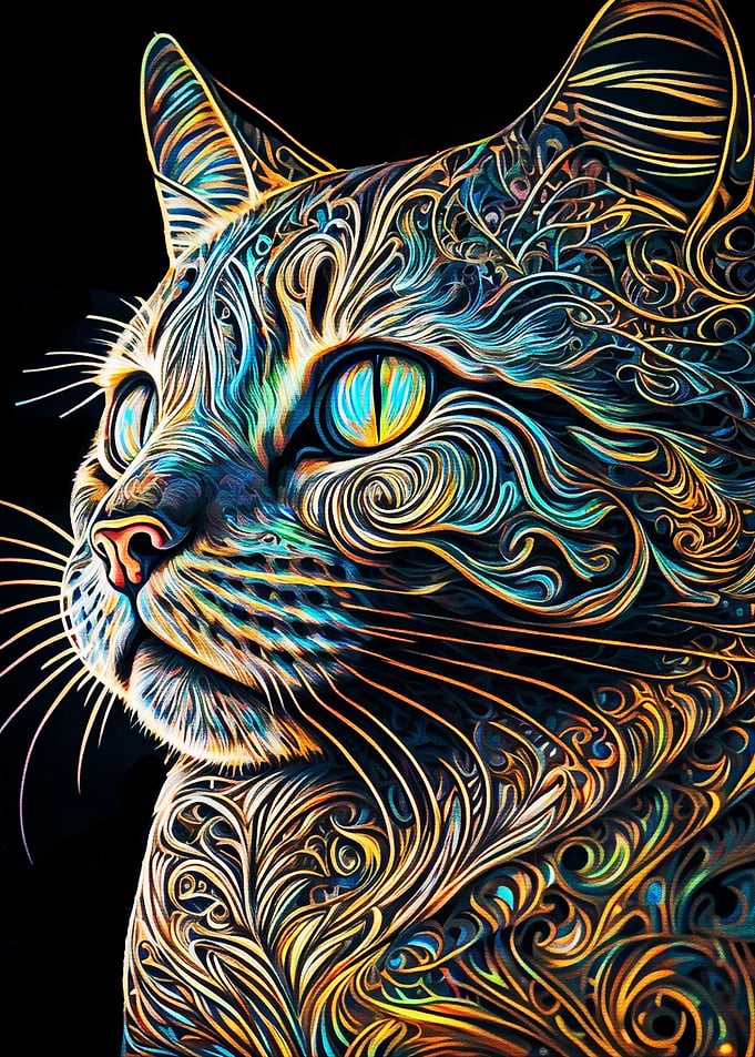 paint cat distorted effect
