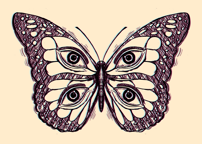 Weirdcore Eye Butterfly