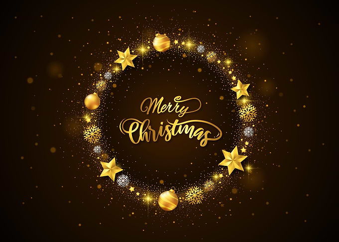 Golden Christmas Wreath