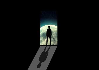 silhouette of man