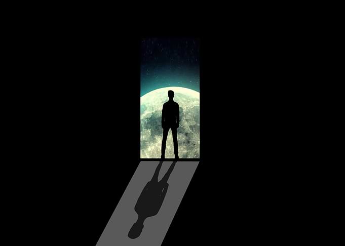 silhouette of man