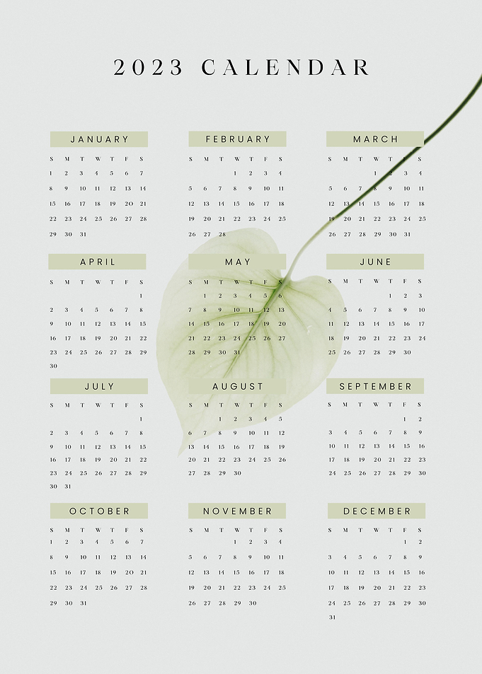 2023 Plant Calendar