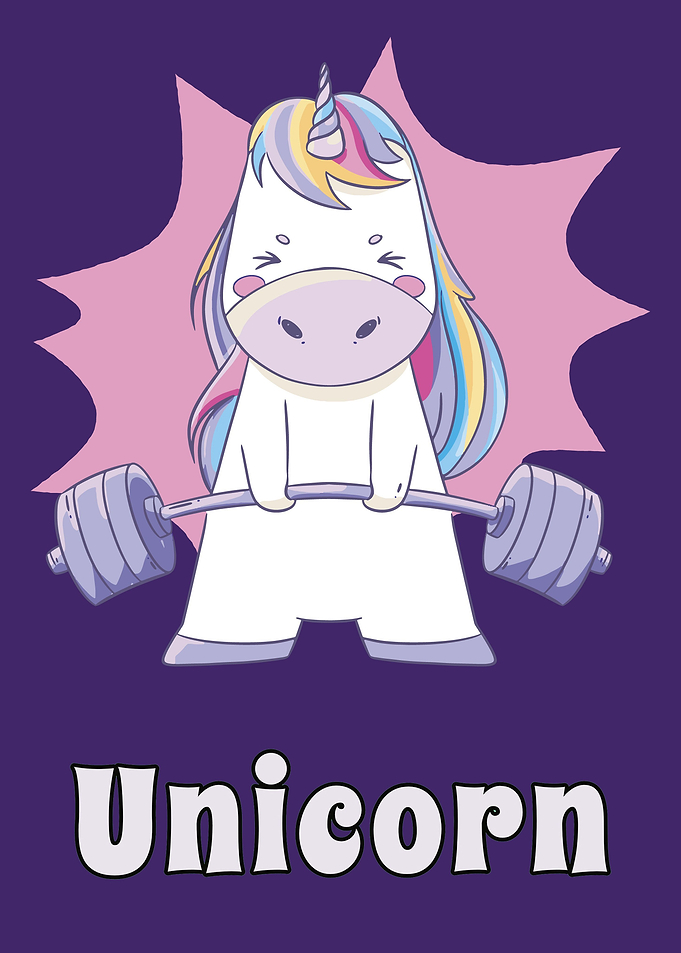 Funny weight Unicorn