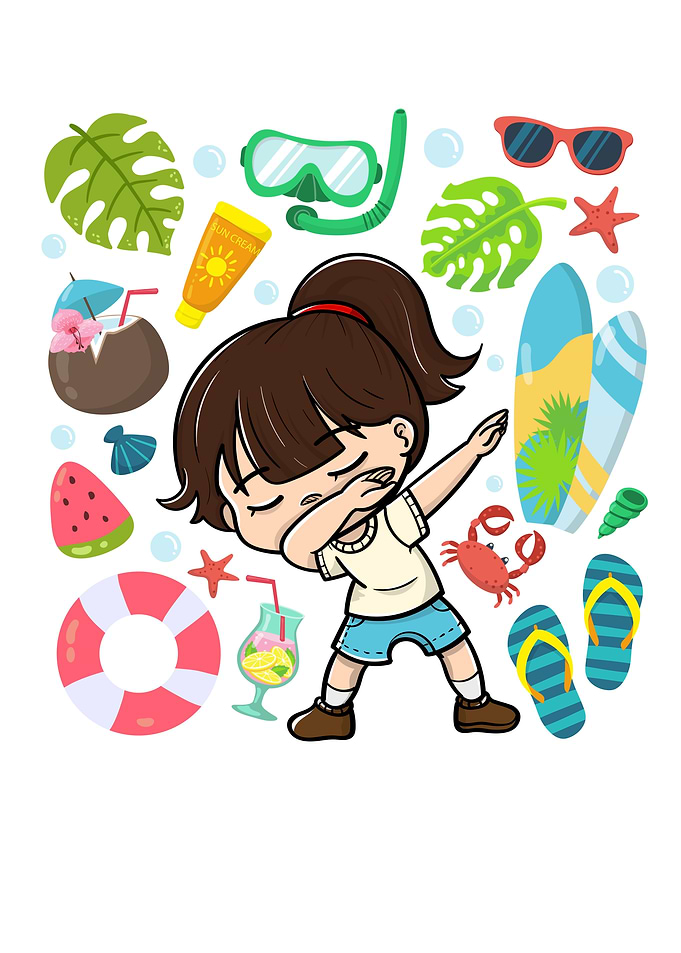 Dabbing Girl Summer Outing