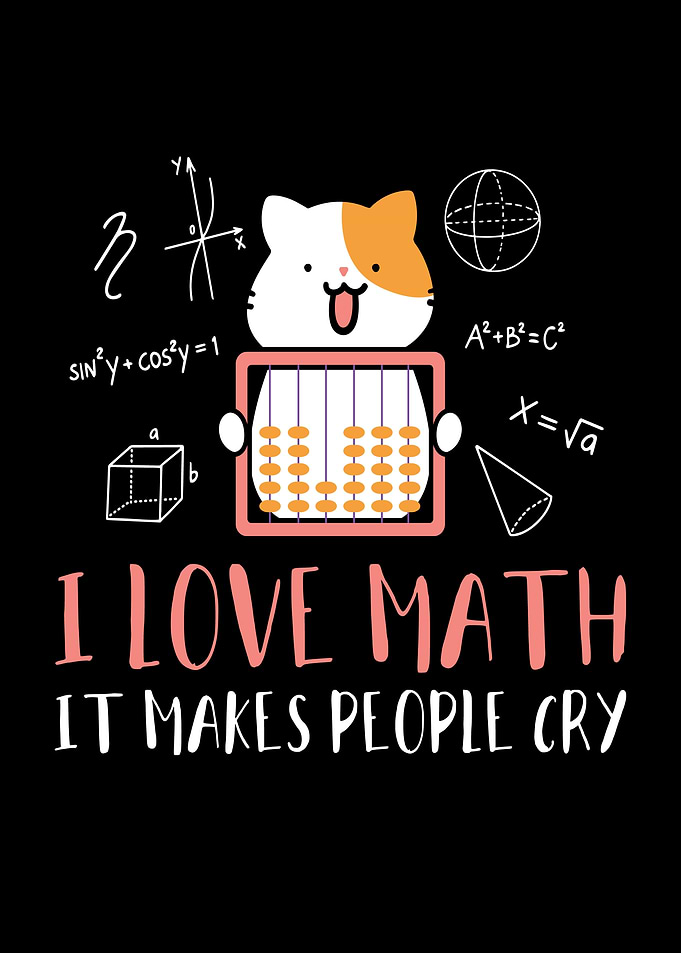 I Love Math Kitten Cats