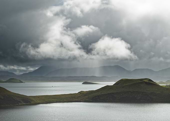 Iceland sun and rain