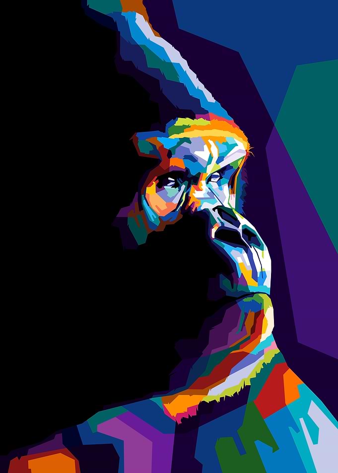 Gorilla Pop art