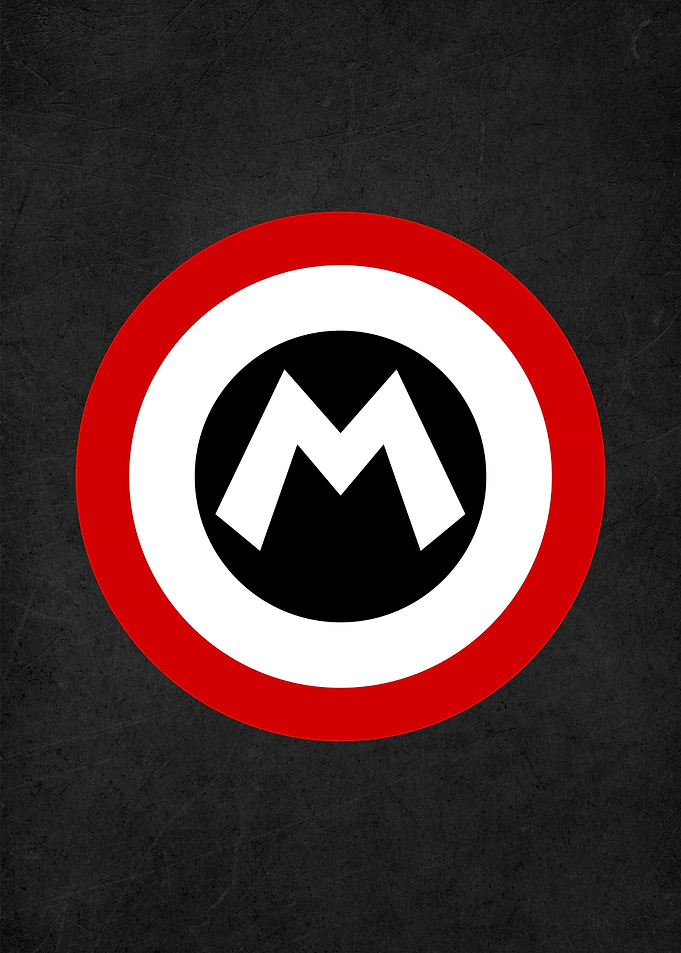 mario road sign badges