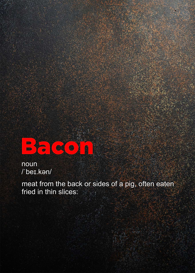 bacon definition poster