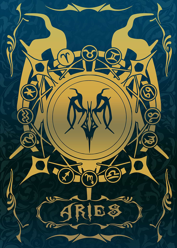 Zodiac Sign card ARIES