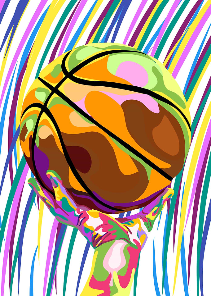 Basketball in pop art