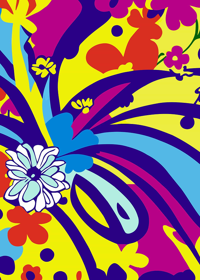 Abstract Groovy Floral