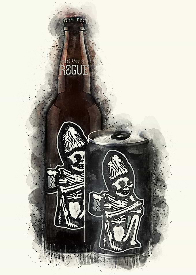 Vintage Beer Watercolor