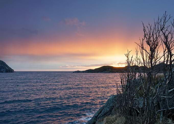 Morning light by the sea