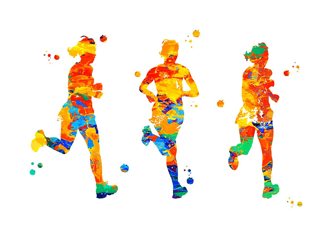 Running girls