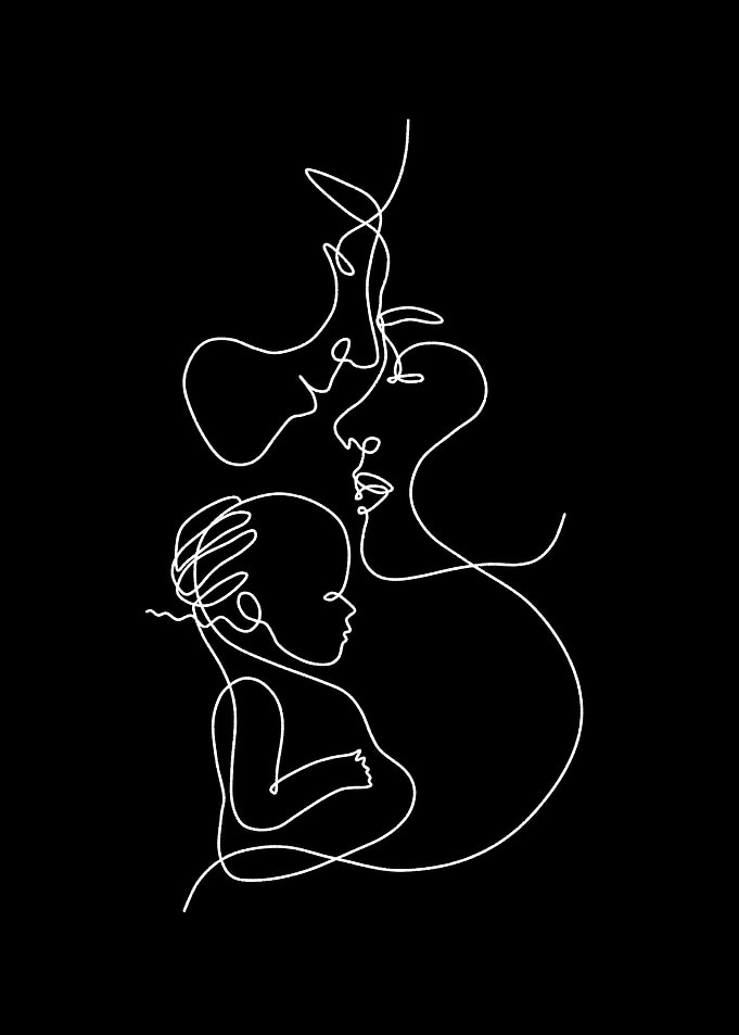 love line black white