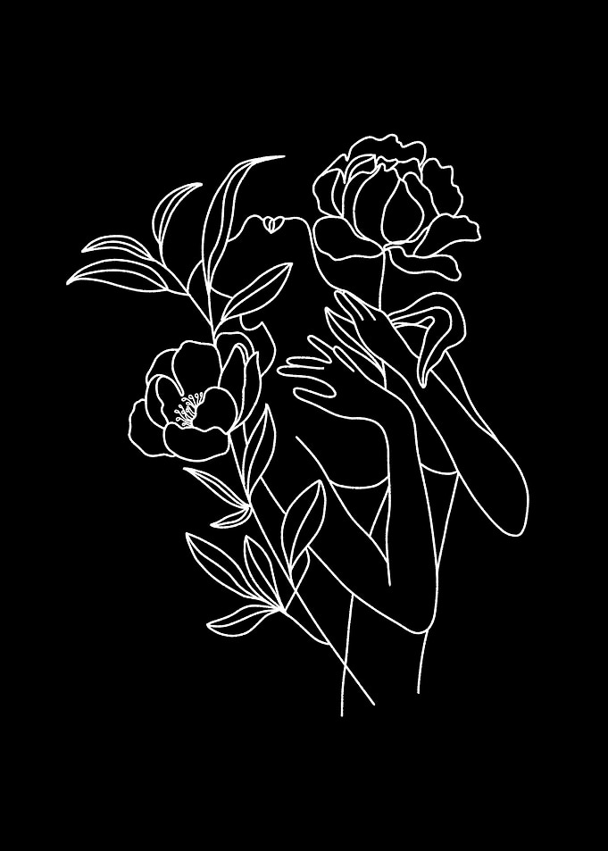 aesthetic girl blackwhite