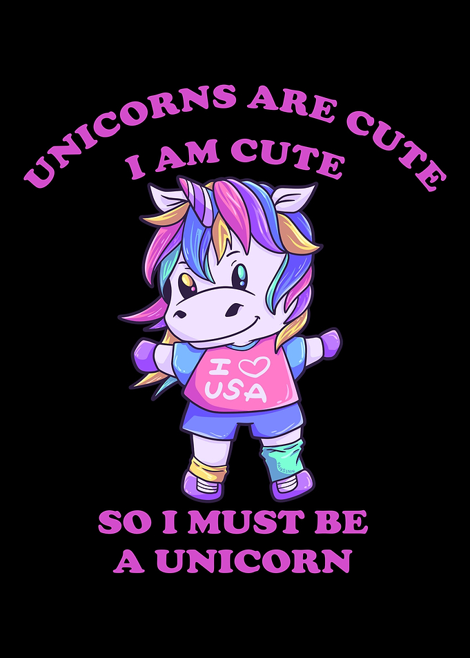 Baby unicorn loves the USA