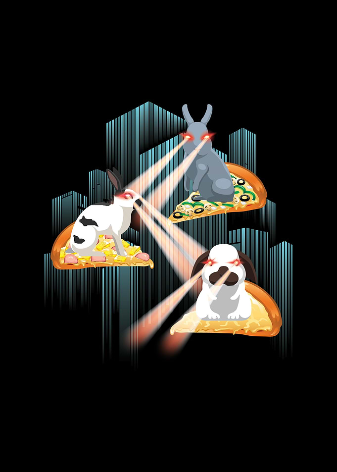 Laser Bunny Pizza Bunny