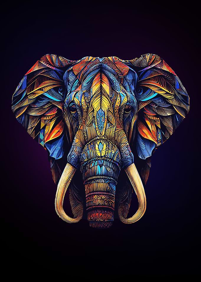 Abstract Ornate Elephant