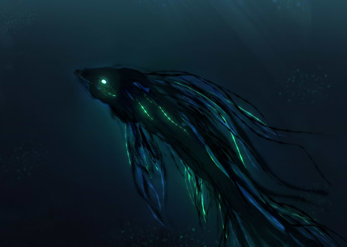Sea Monster underwater
