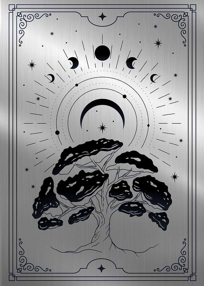 Tree of life with moon