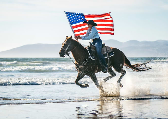 Cowgirl on the Beach