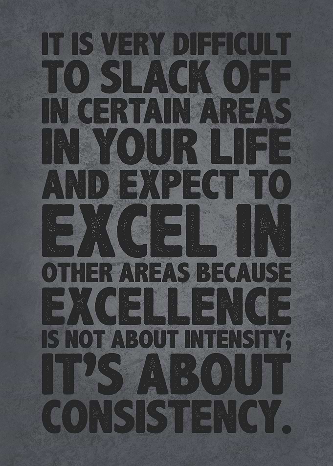 Excellence Is Consistency