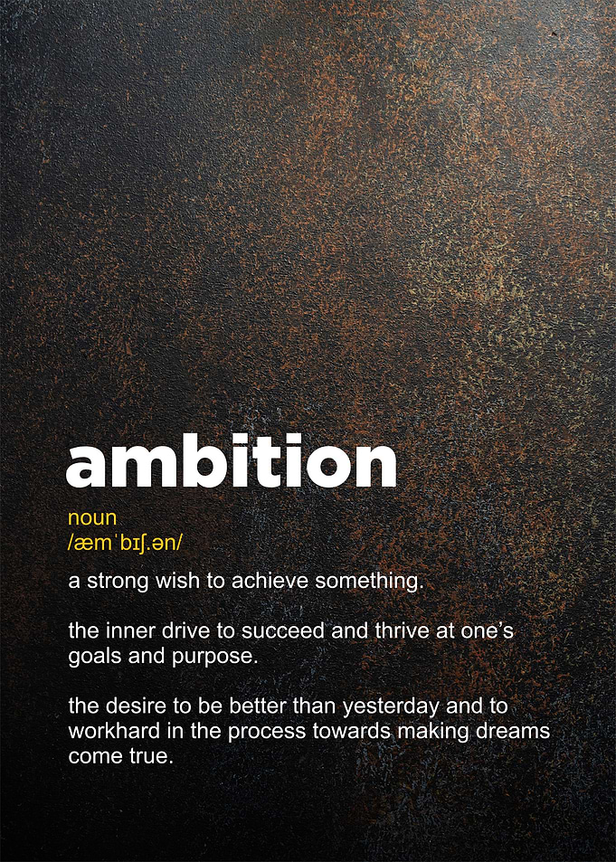 ambition definition poster