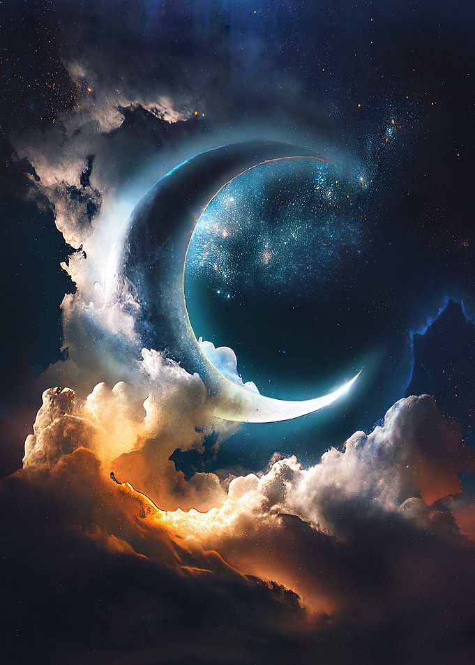 Epic fantasy moon