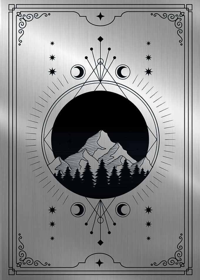 Mountains forests Moon II